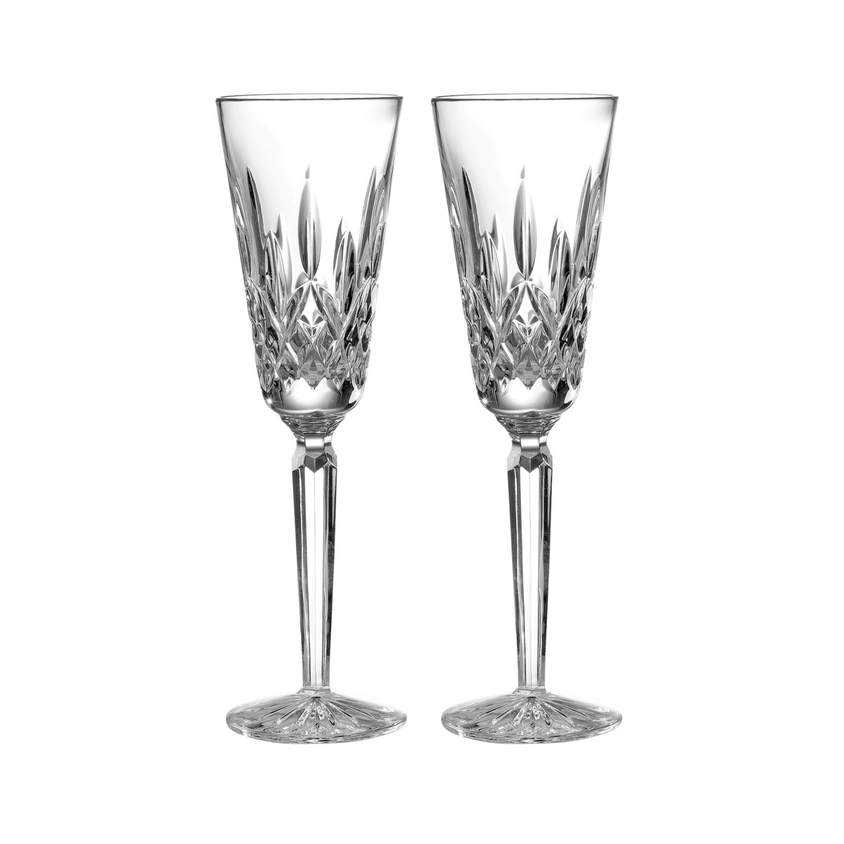 Waterford Mastercraft Lismore Classic Tall Champagne Flutes, Pair